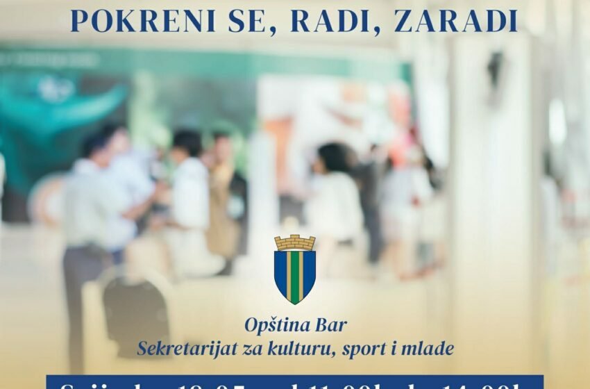  Sajam sezonskog zapošljavanja mladih u Baru 18. maja