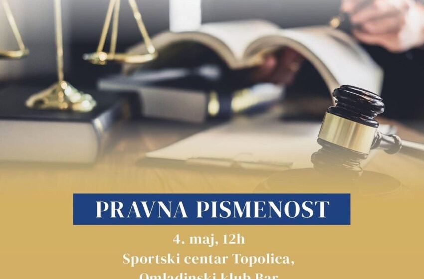  Besplatna radionica „Pravna pismenost“ u Baru