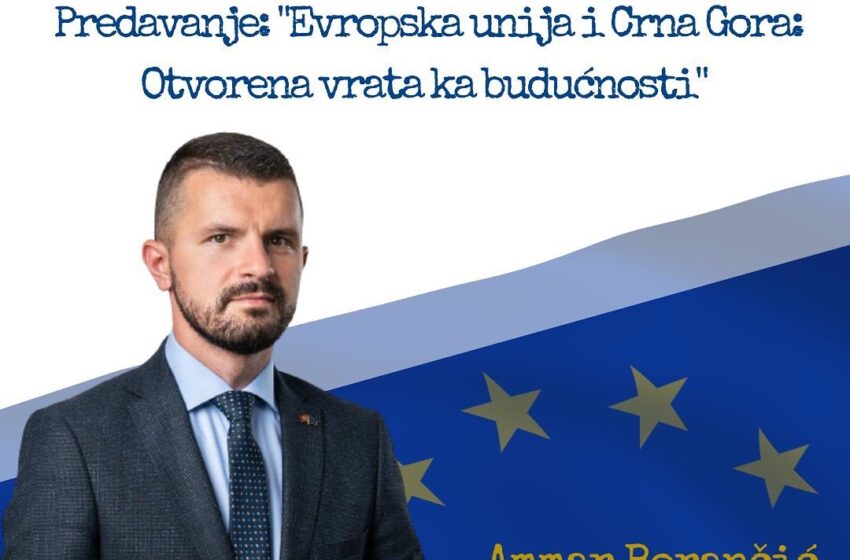  Predavanje „Evropska unija i Crna Gora: Otvorena vrata ka budućnosti“ danas u Baru