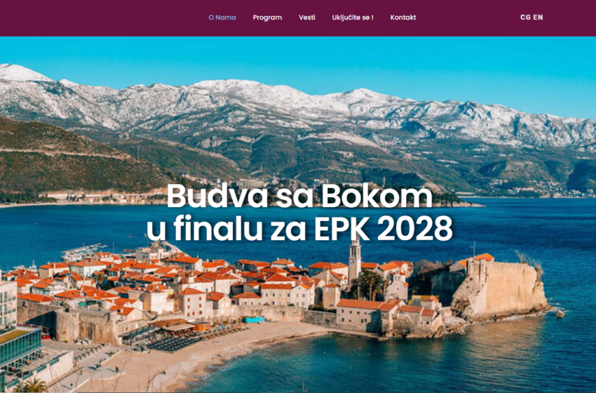  Sve o kandidaturi „Budva-Boka 2028 Evropska prijestonica kulture“ od danas na zvaničnom sajtu